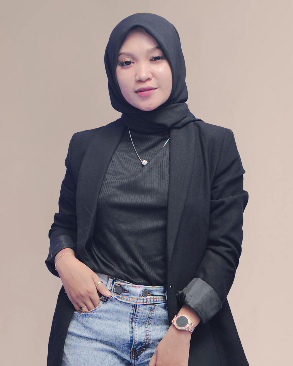 Black Luxe Chiffon Hijab
